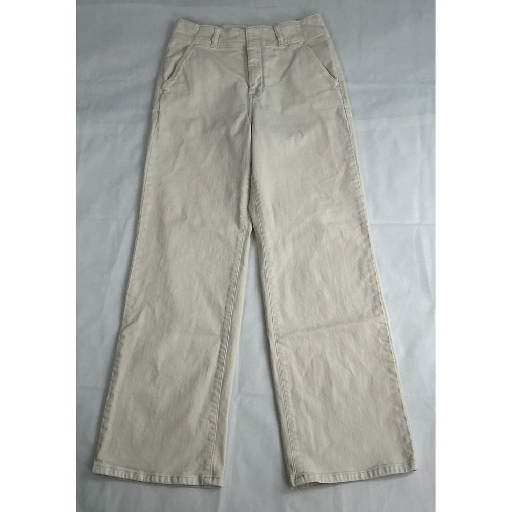 Pilcro Anthropologie Wide Leg Jeans Pants Trousers Women's 30 Ivory High Rise